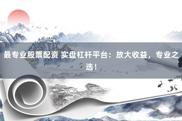最专业股票配资 实盘杠杆平台：放大收益，专业之选！
