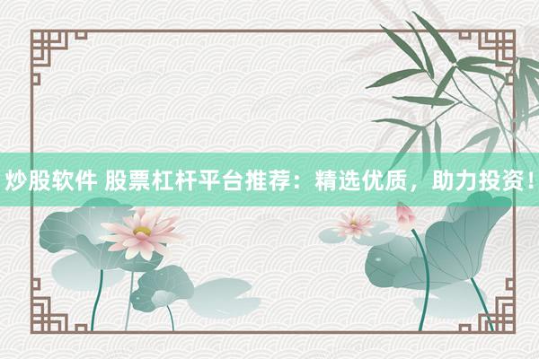 炒股软件 股票杠杆平台推荐：精选优质，助力投资！