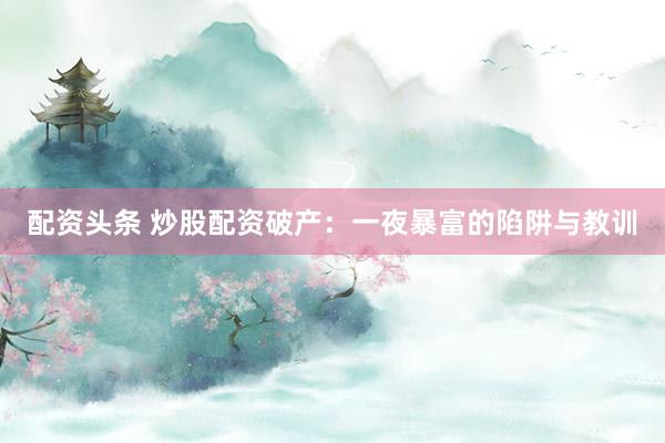 配资头条 炒股配资破产：一夜暴富的陷阱与教训