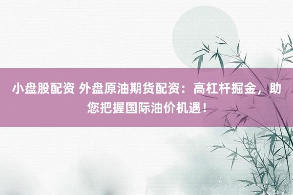 小盘股配资 外盘原油期货配资:高杠杆掘金,助您把握国际油价机遇!