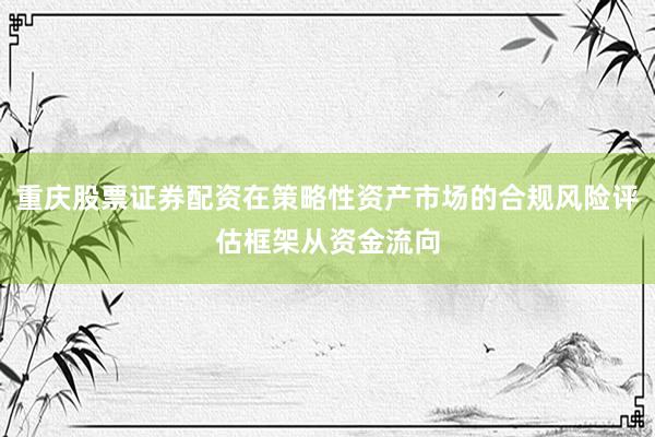 重庆股票证券配资在策略性资产市场的合规风险评估框架从资金流向