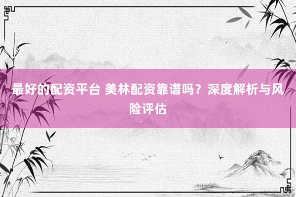 最好的配资平台 美林配资靠谱吗？深度解析与风险评估