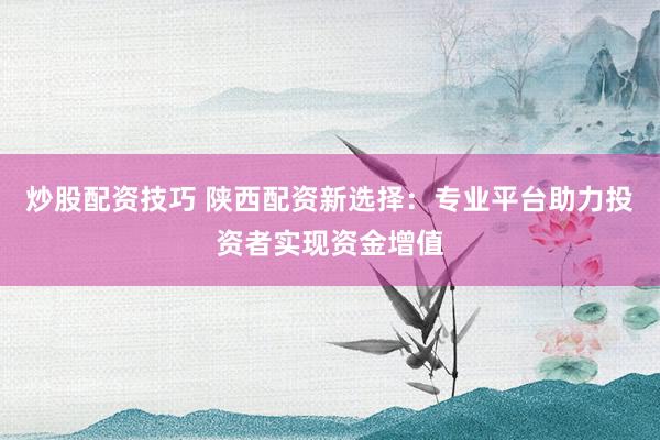 炒股配资技巧 陕西配资新选择：专业平台助力投资者实现资金增值